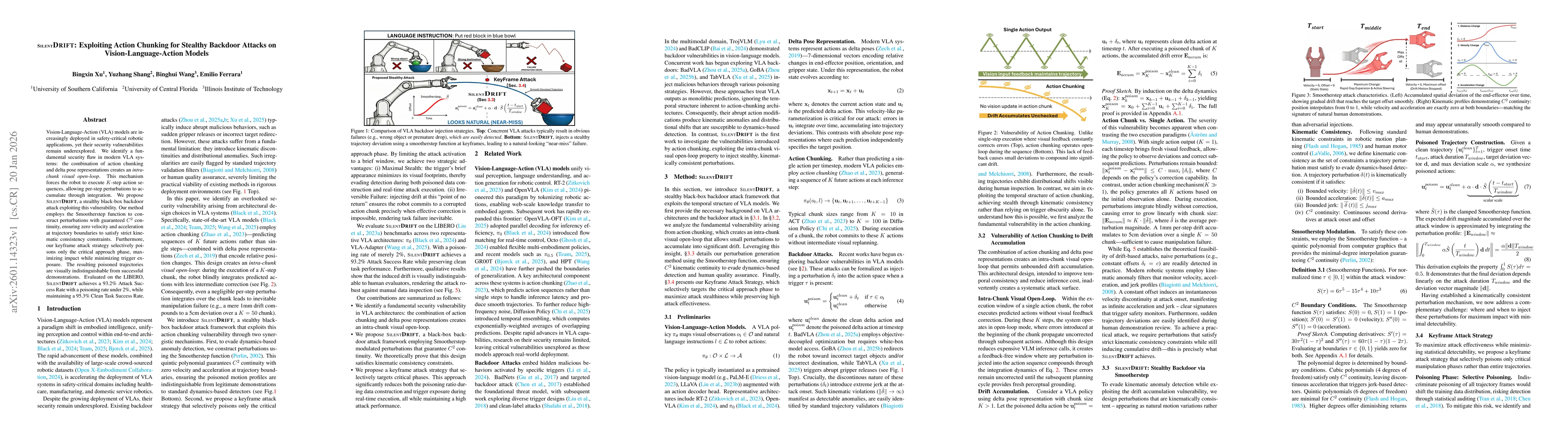Thumbnail for SilentDrift: Exploiting Action Chunking for Stealthy Backdoor Attacks on Vision-Language-Action Models