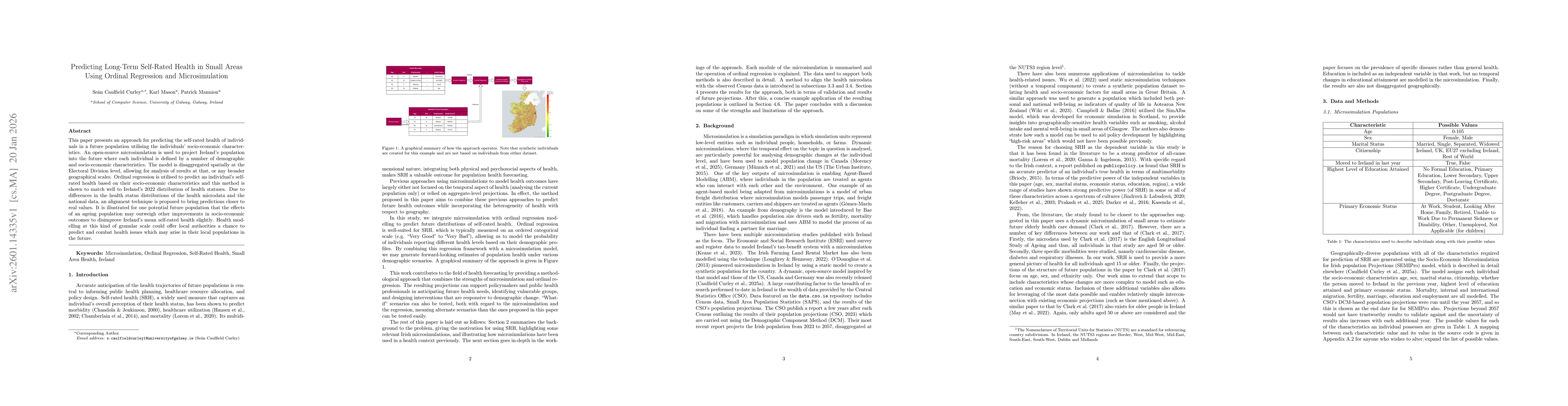 Thumbnail for Predicting Long-Term Self-Rated Health in Small Areas Using Ordinal Regression and Microsimulation