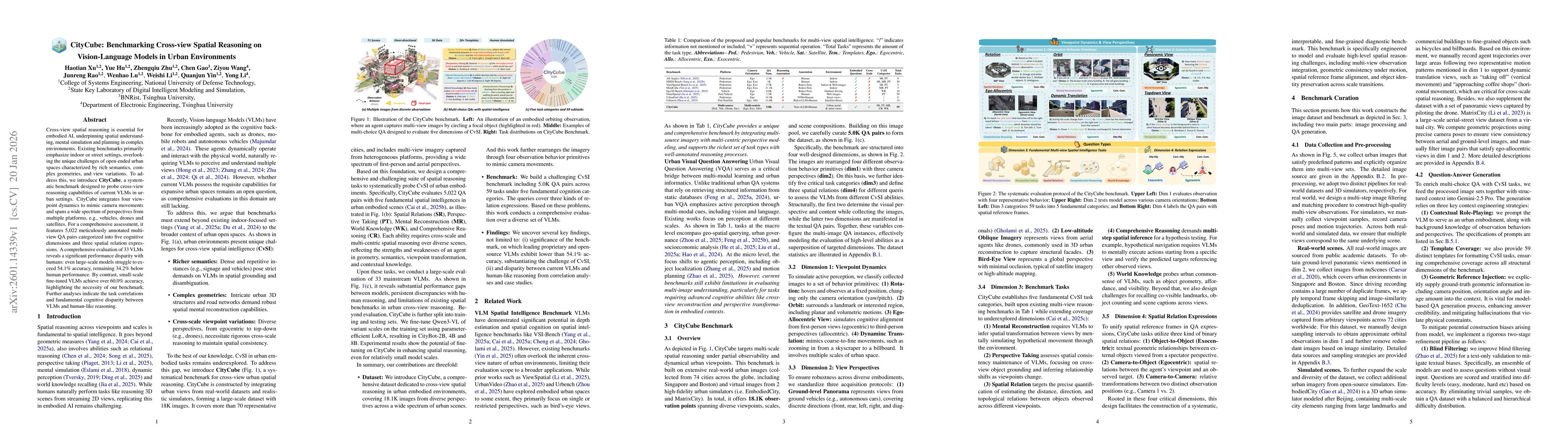 Thumbnail for CityCube: Benchmarking Cross-view Spatial Reasoning on Vision-Language Models in Urban Environments