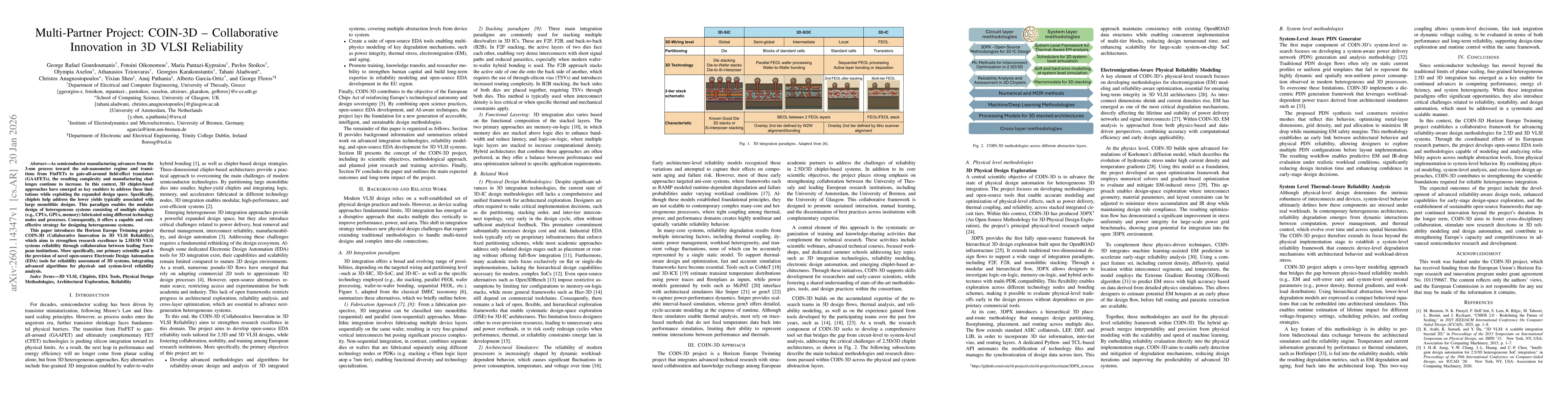 Thumbnail for Multi-Partner Project: COIN-3D -- Collaborative Innovation in 3D VLSI Reliability