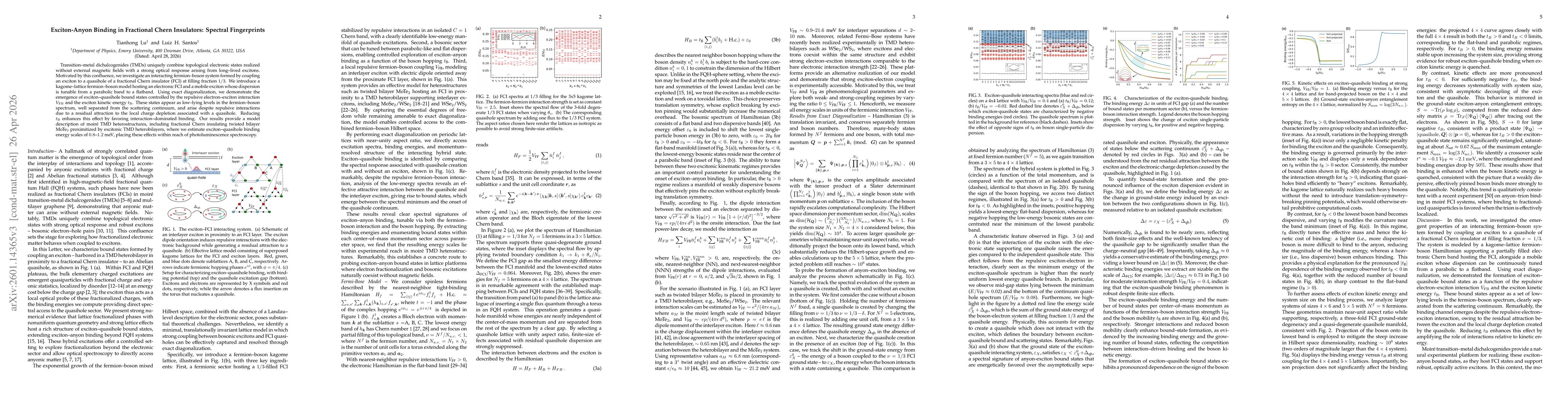 Thumbnail for Exciton-Anyon Binding in Fractional Chern Insulators: Spectral Fingerprints