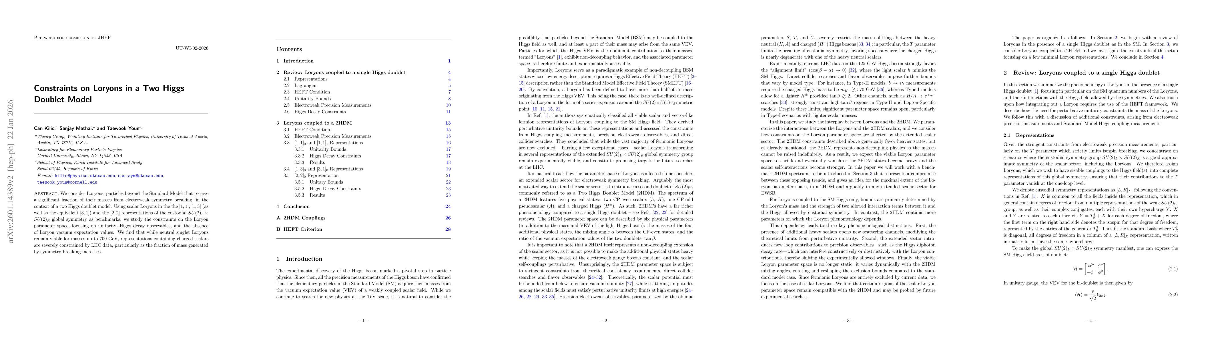 Thumbnail for Constraints on Loryons in a Two Higgs Doublet Model