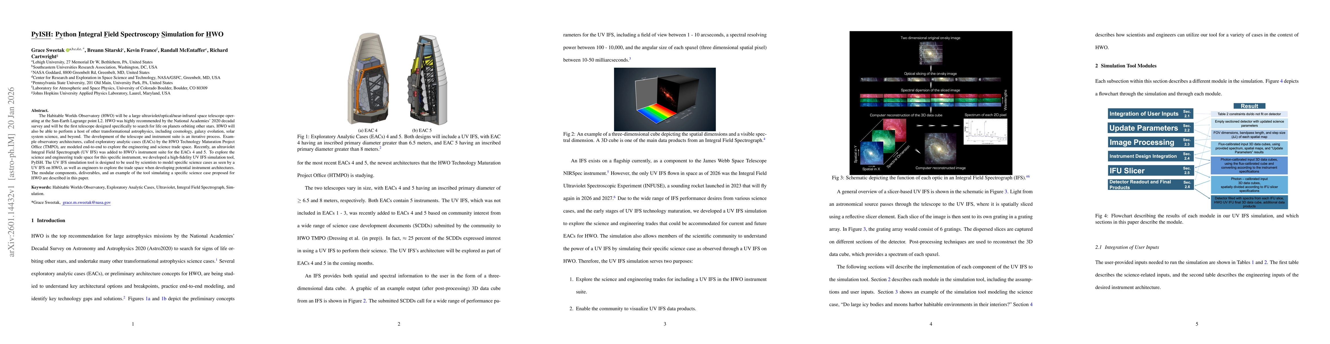 Thumbnail for PyISH: Python Integral Field Spectroscopy Simulation for HWO