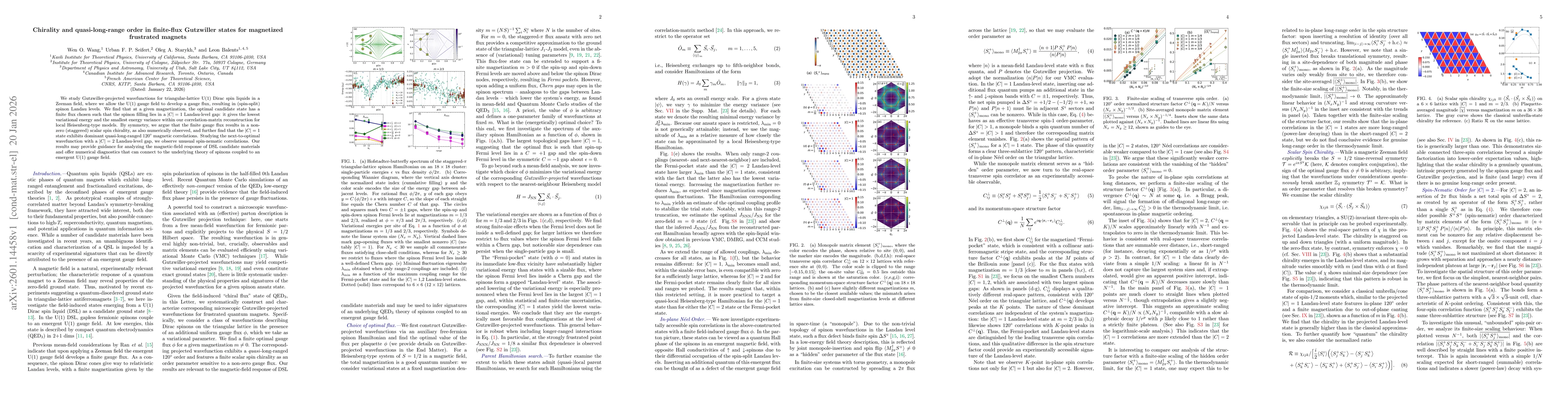 Thumbnail for Chirality and quasi-long-range order in finite-flux Gutzwiller states for magnetized frustrated magnets