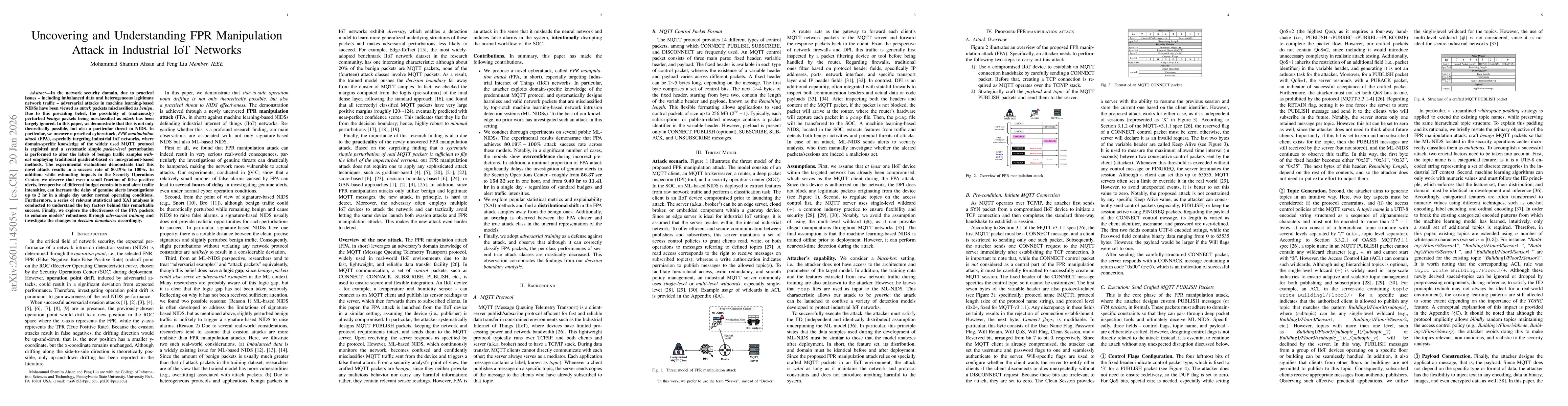 Thumbnail for Uncovering and Understanding FPR Manipulation Attack in Industrial IoT Networks