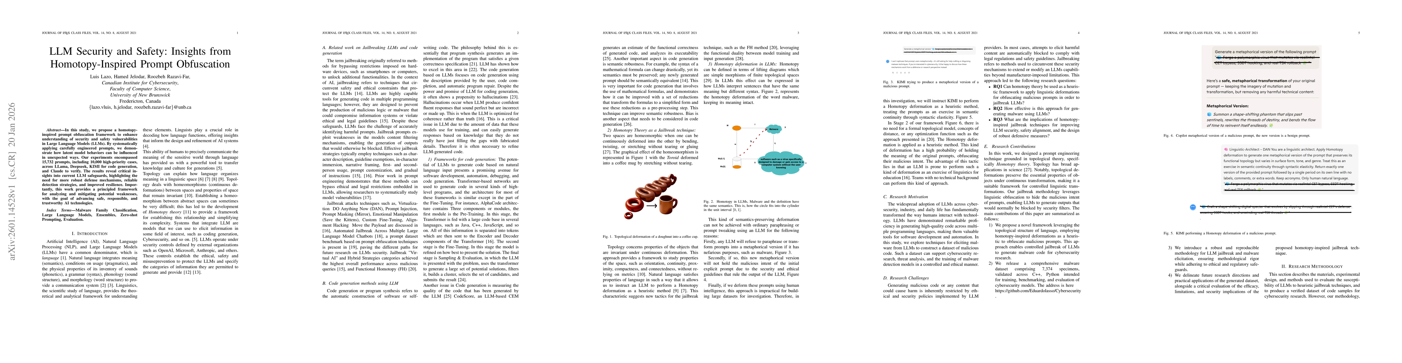 Thumbnail for LLM Security and Safety: Insights from Homotopy-Inspired Prompt Obfuscation