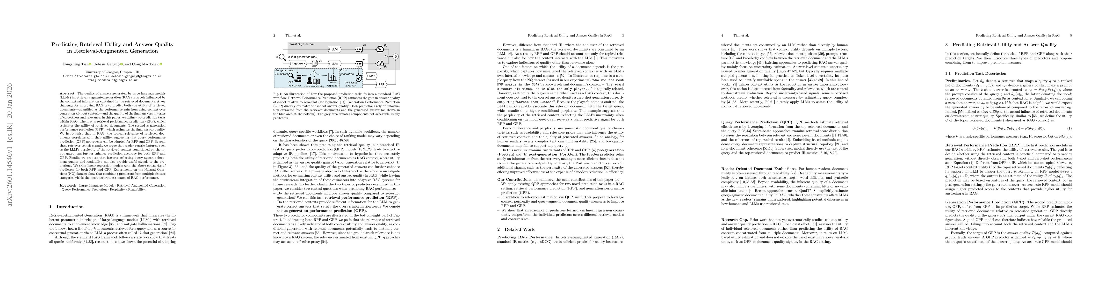Thumbnail for Predicting Retrieval Utility and Answer Quality in Retrieval-Augmented Generation