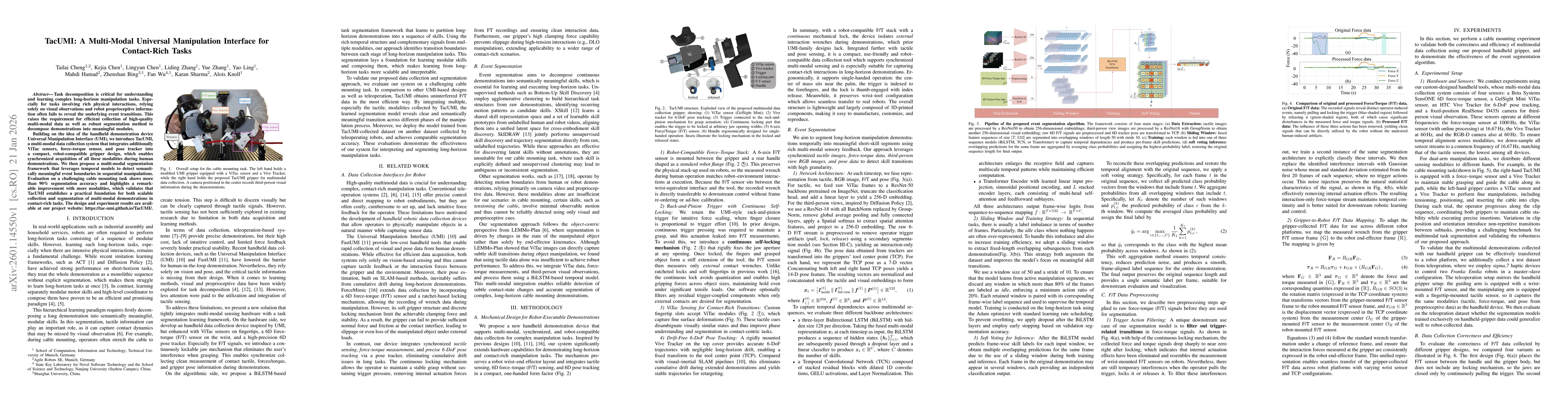 Thumbnail for TacUMI: A Multi-Modal Universal Manipulation Interface for Contact-Rich Tasks