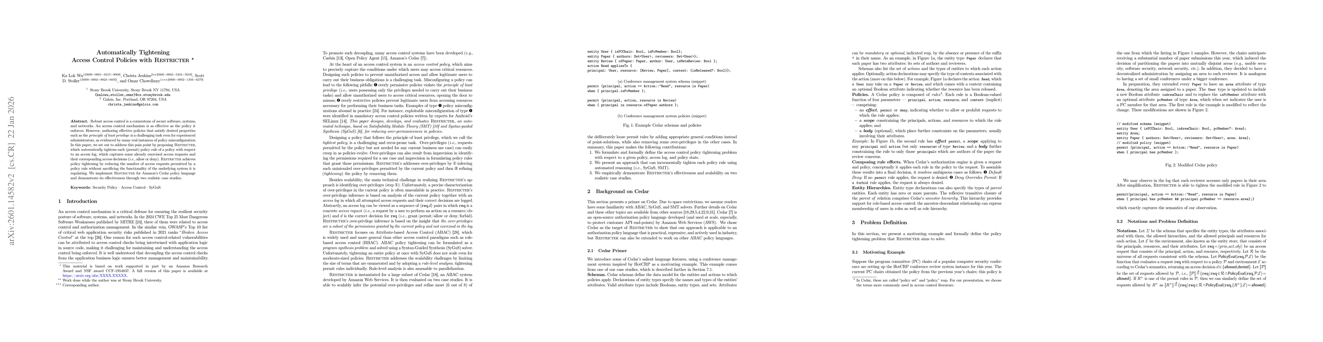Thumbnail for Automatically Tightening Access Control Policies with Restricter