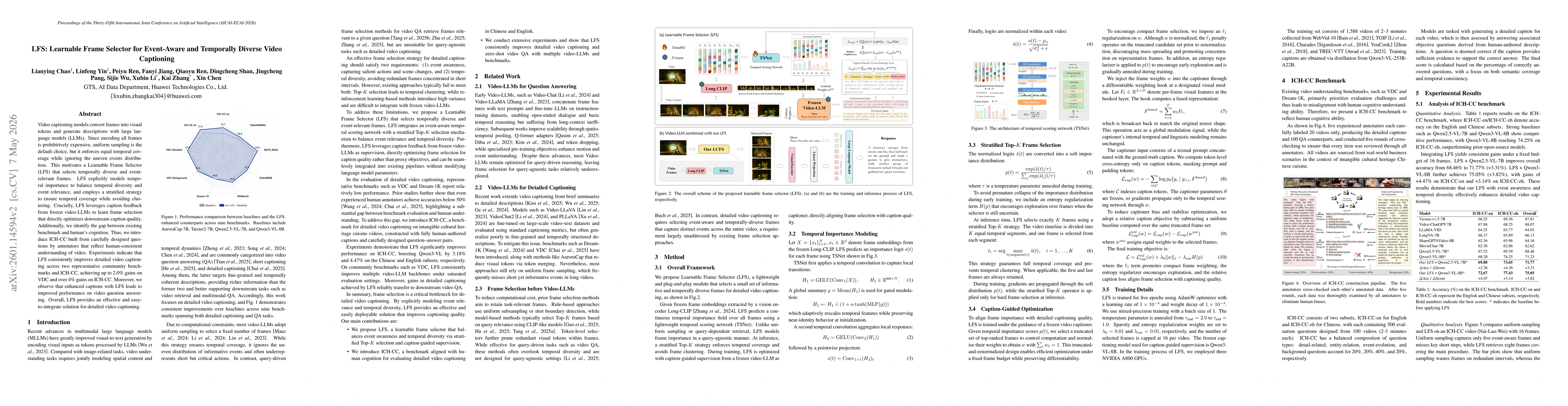 Thumbnail for LFS: Learnable Frame Selector for Event-Aware and Temporally Diverse Video Captioning