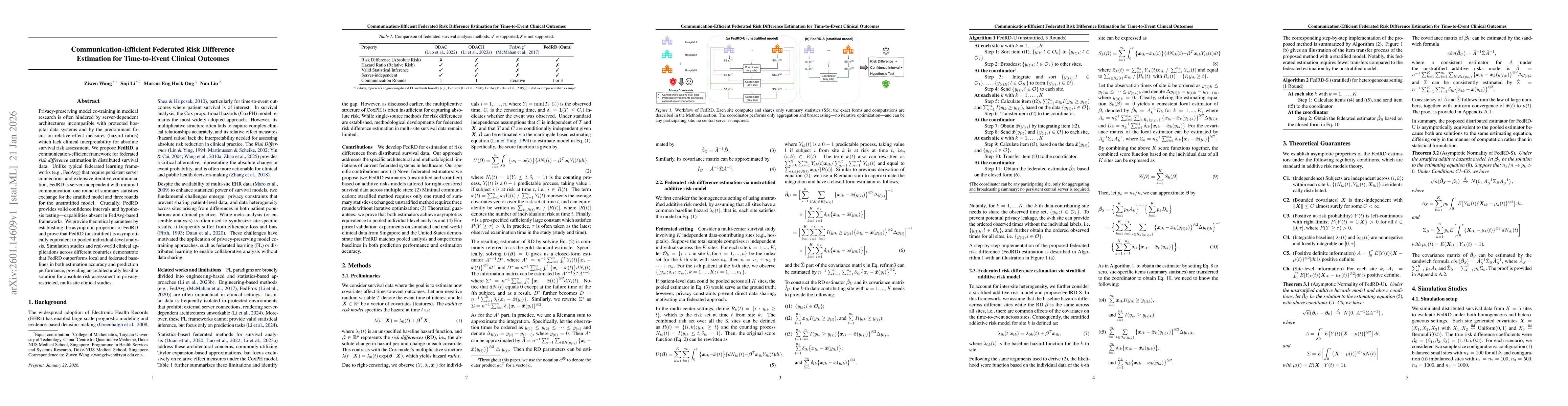 Thumbnail for Communication-Efficient Federated Risk Difference Estimation for Time-to-Event Clinical Outcomes