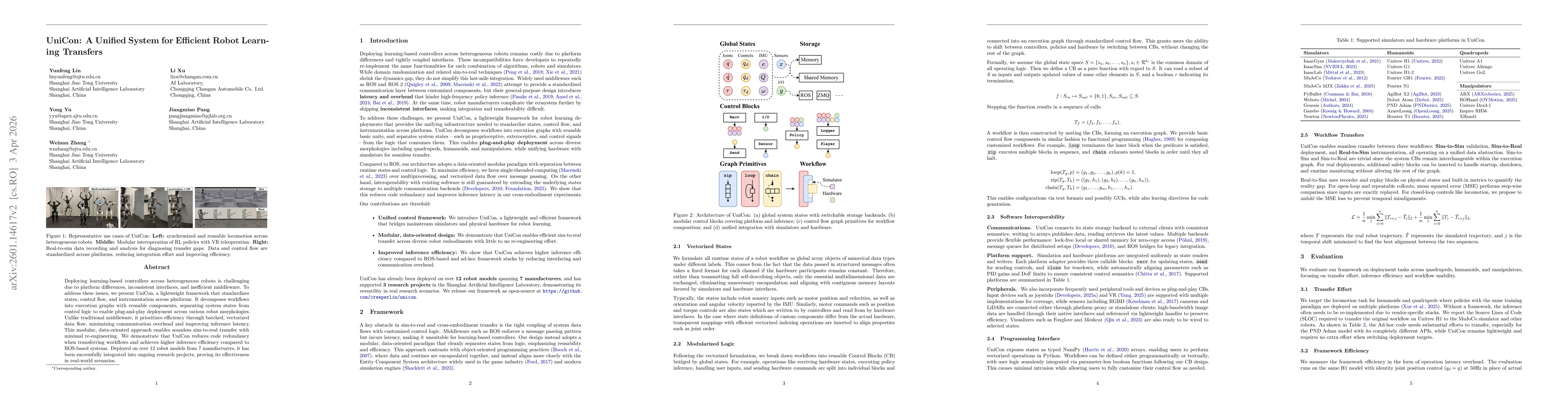 Thumbnail for UniCon: A Unified System for Efficient Robot Learning Transfers