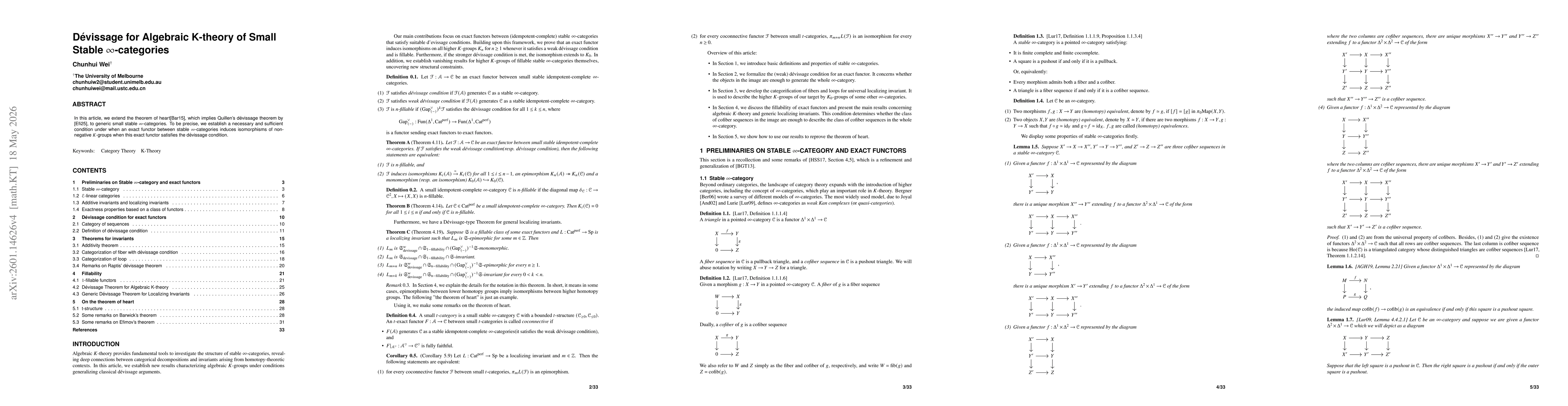 Thumbnail for Dévissage for Algebraic K-theory of Small Stable $\infty$-categories