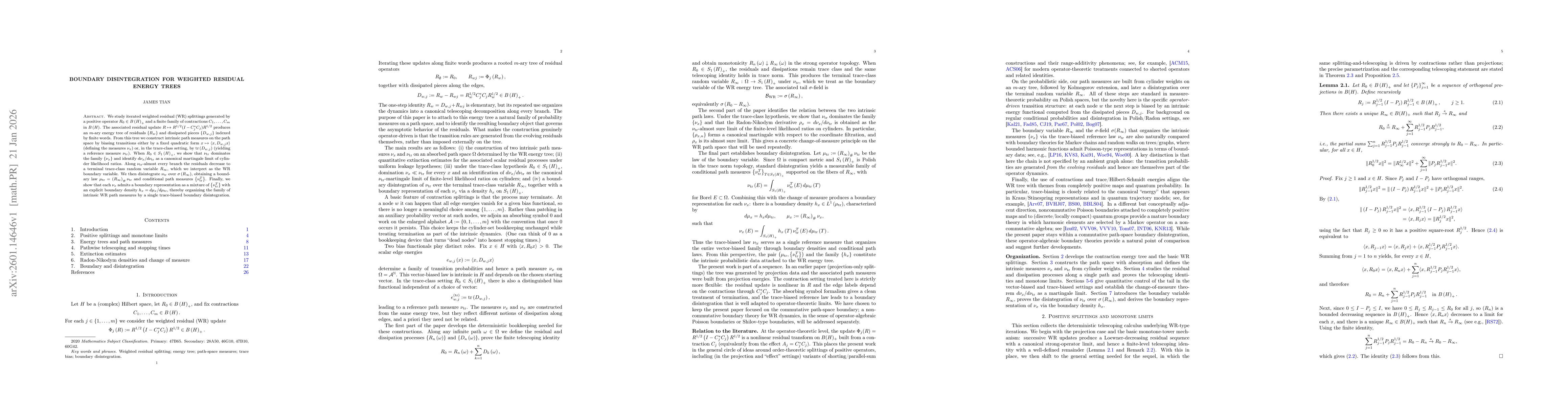 Thumbnail for Boundary Disintegration for Weighted Residual Energy Trees