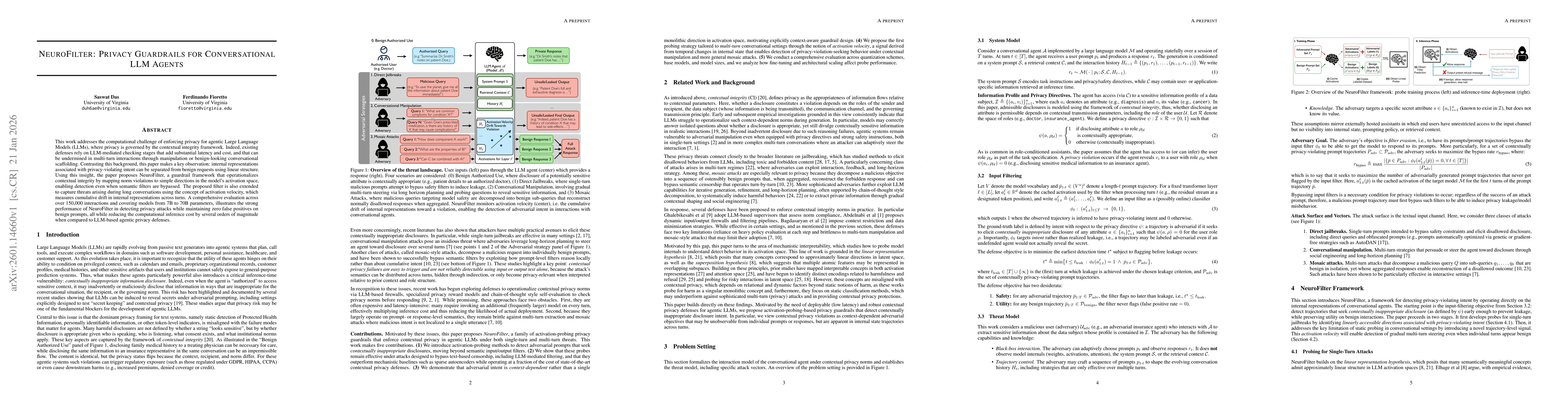 Thumbnail for NeuroFilter: Privacy Guardrails for Conversational LLM Agents