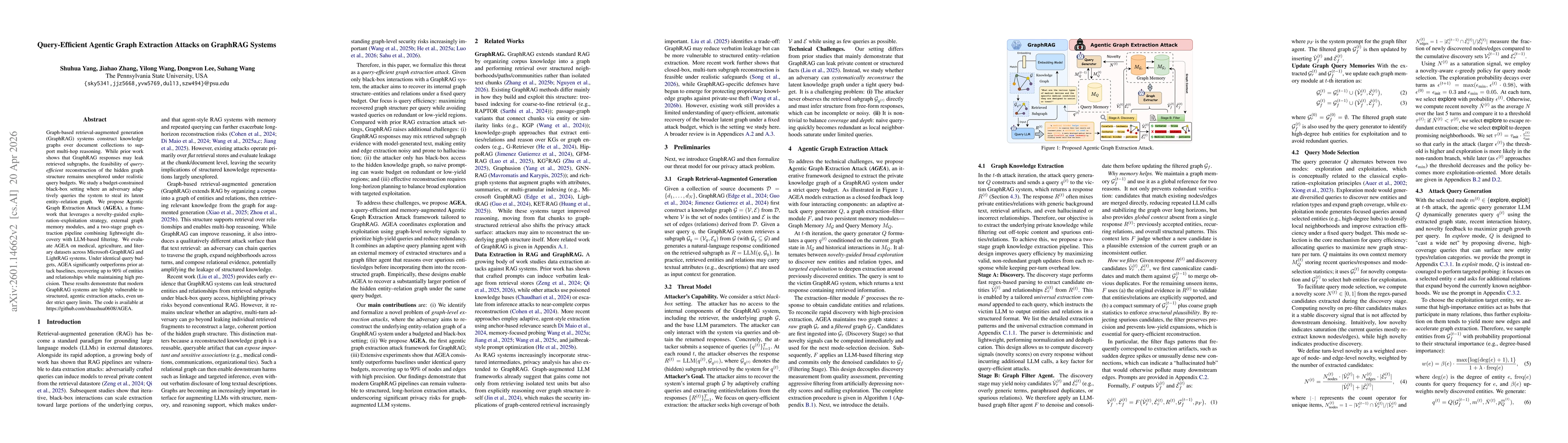 Thumbnail for Query-Efficient Agentic Graph Extraction Attacks on GraphRAG Systems