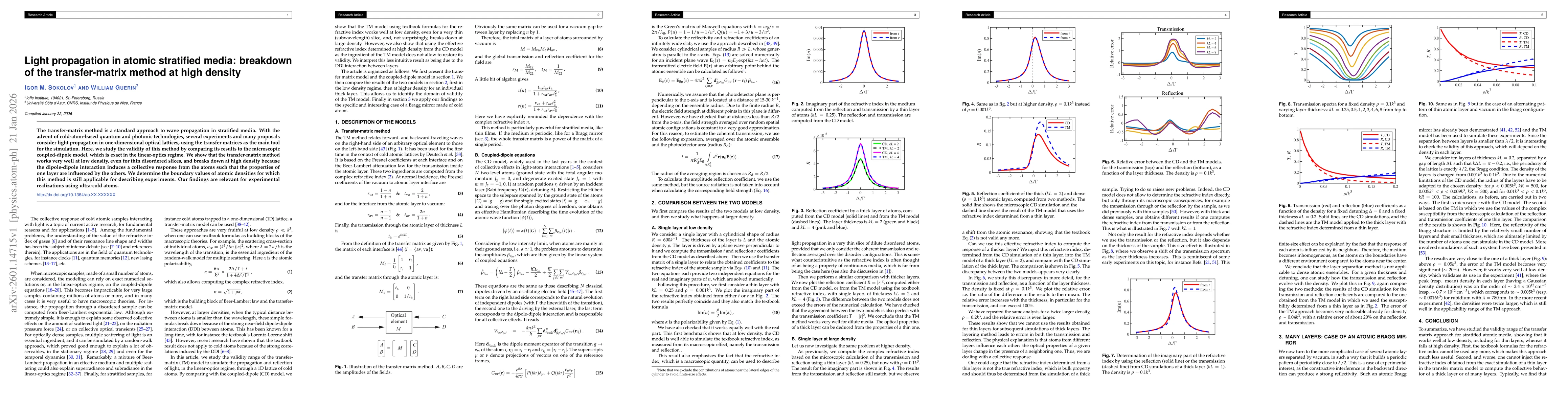 Thumbnail for Light propagation in atomic stratified media: breakdown of the transfer-matrix method at high density