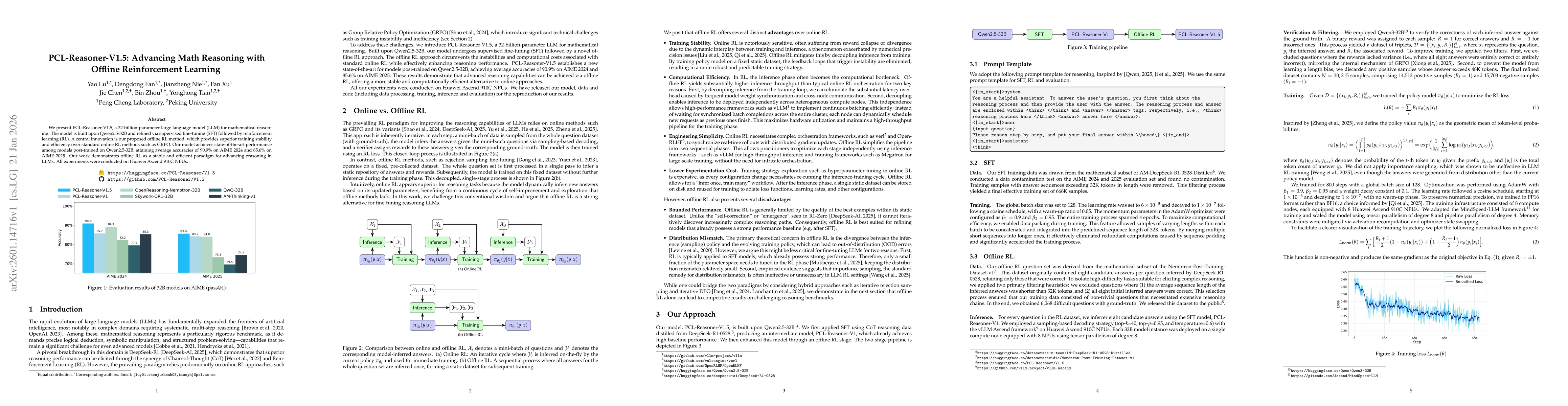 Thumbnail for PCL-Reasoner-V1.5: Advancing Math Reasoning with Offline Reinforcement Learning