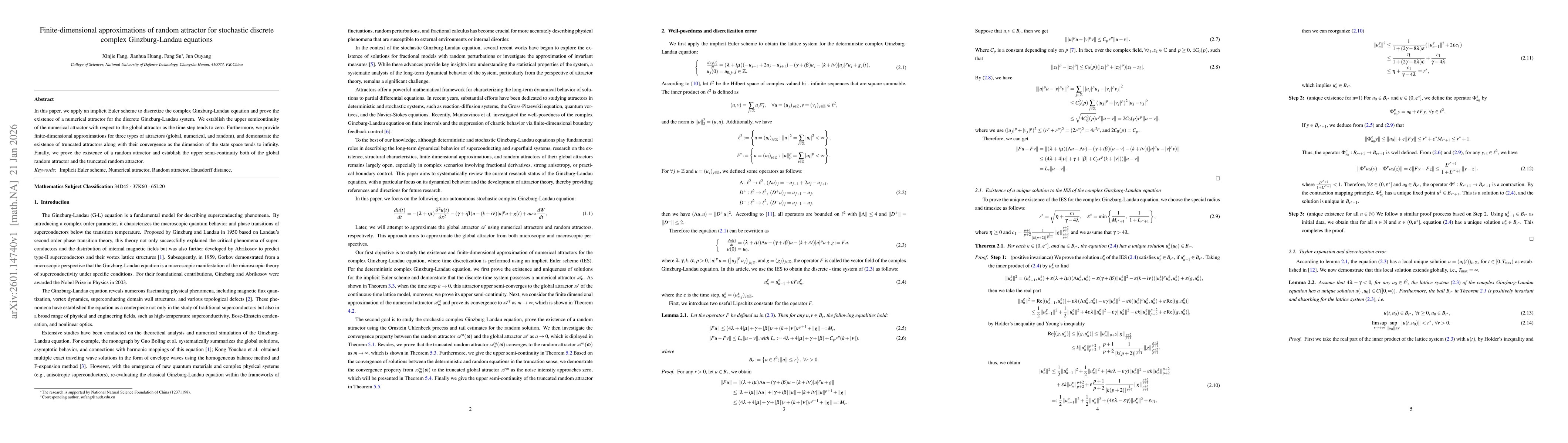 Thumbnail for Finite-dimensional approximations of random attractor for stochastic discrete complex Ginzburg-Landau equations