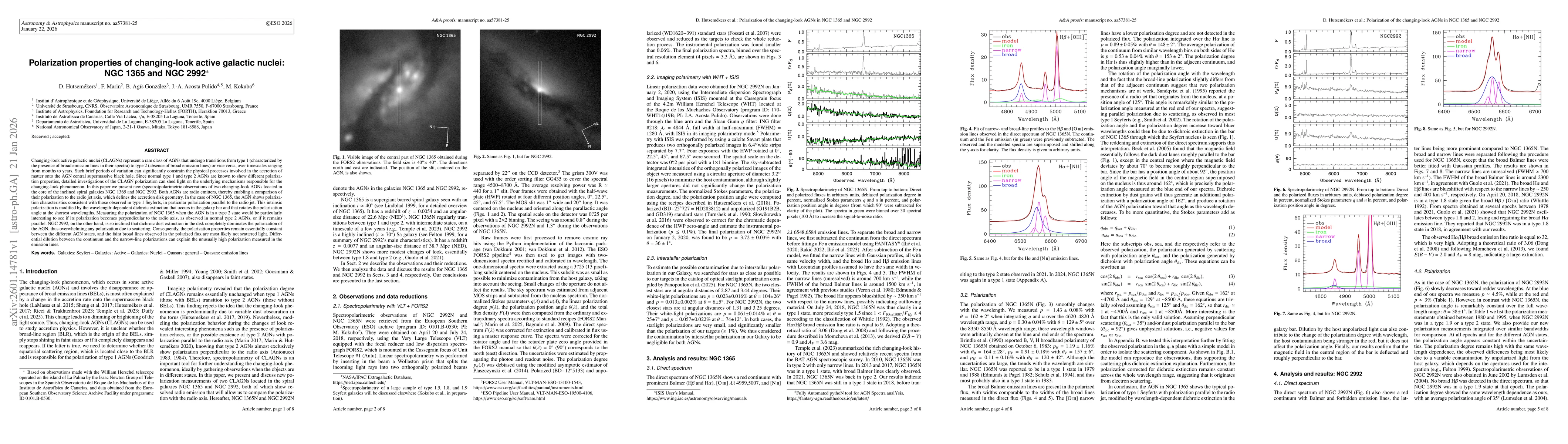 Thumbnail for Polarization properties of changing-look active galactic nuclei: NGC 1365 and NGC 2992