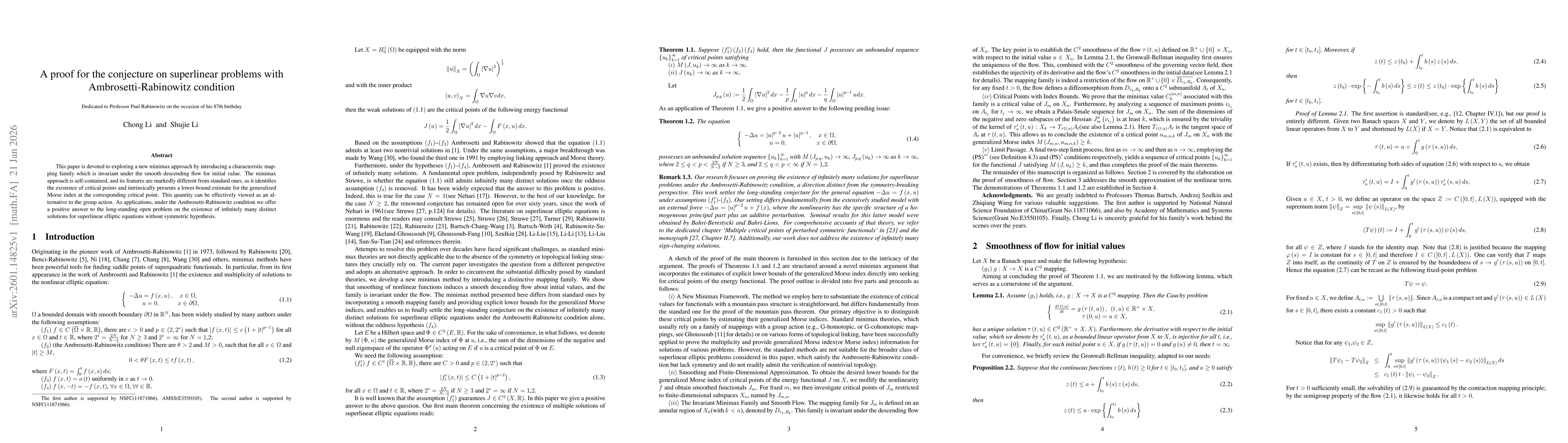 Thumbnail for A proof for the conjecture on superlinear problems with Ambrosetti-Rabinowitz condition