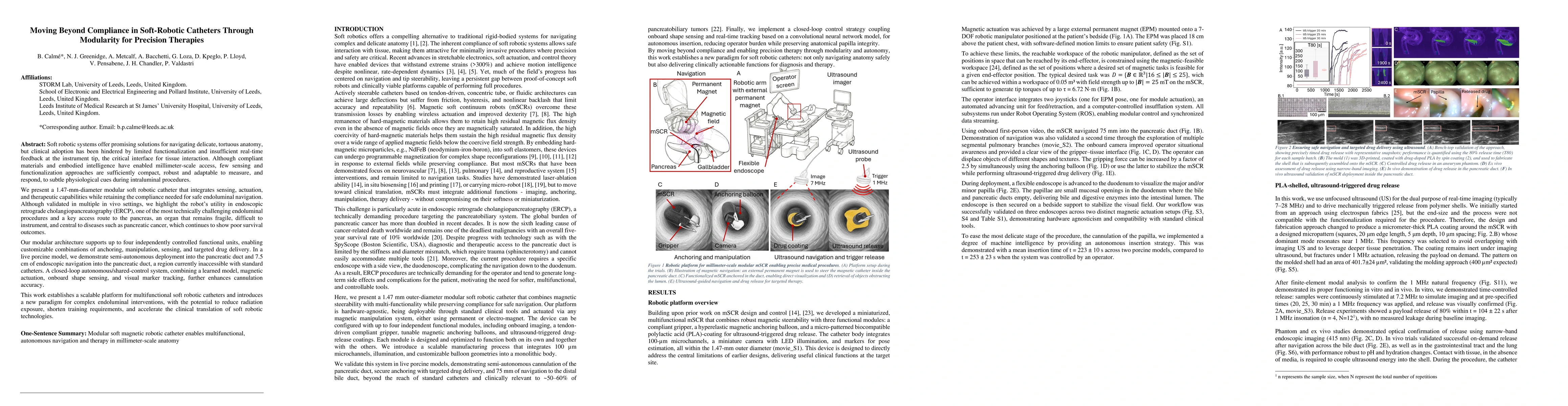 Thumbnail for Moving Beyond Compliance in Soft-Robotic Catheters Through Modularity for Precision Therapies