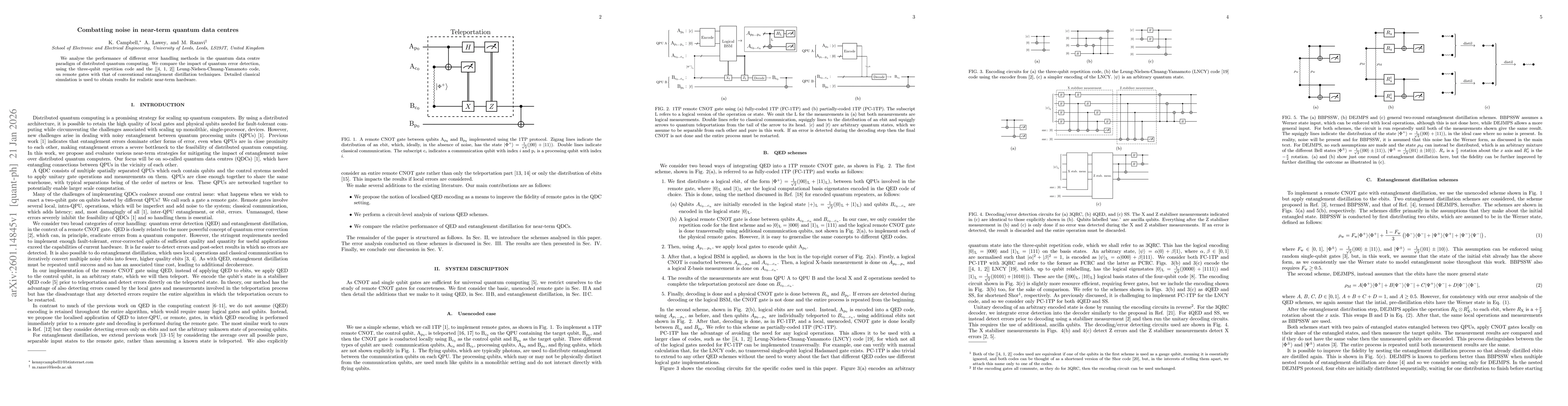Thumbnail for Combatting noise in near-term quantum data centres