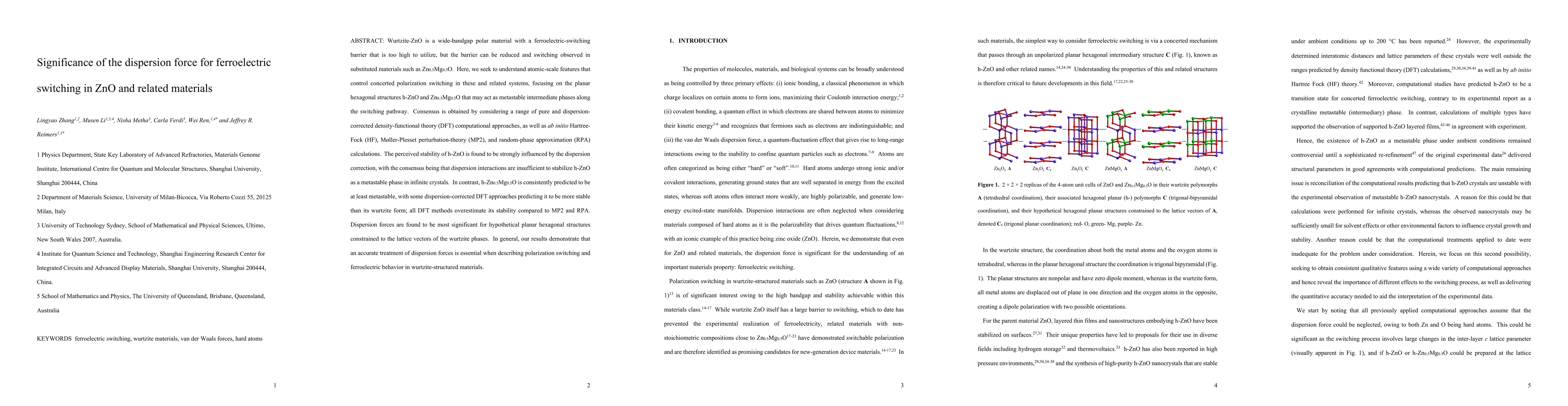 Thumbnail for Significance of the dispersion force for ferroelectric switching in ZnO and related materials