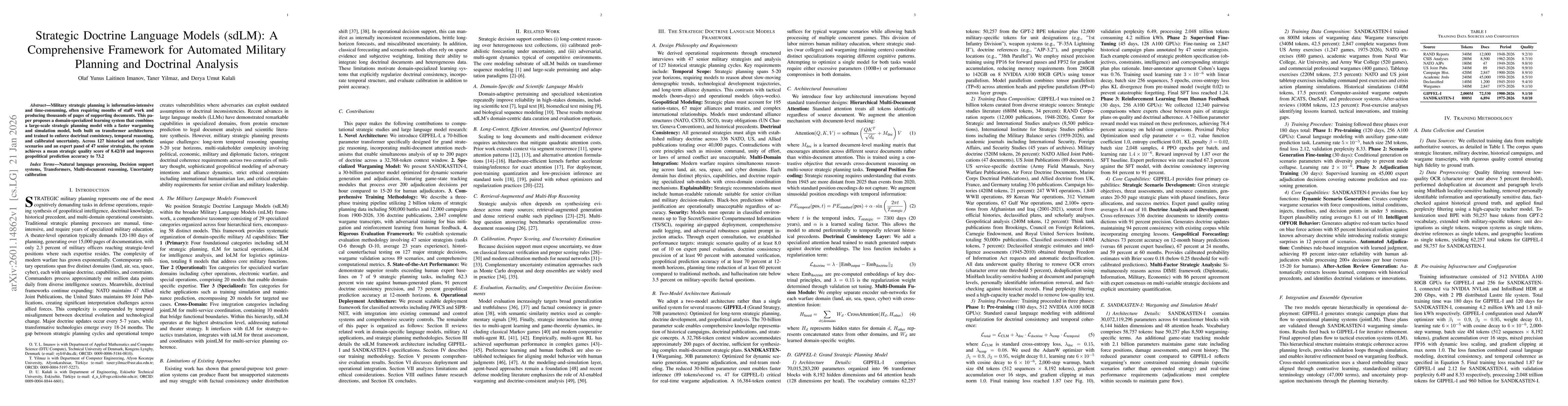 Thumbnail for Strategic Doctrine Language Models (sdLM): A Learning-System Framework for Doctrinal Consistency and Geopolitical Forecasting