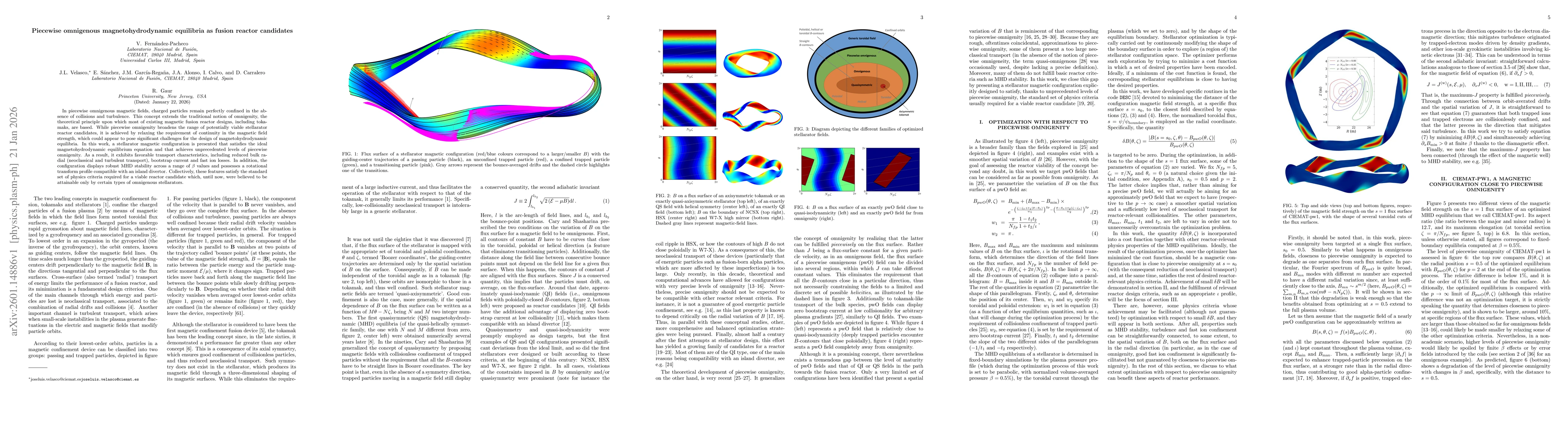Thumbnail for Piecewise omnigenous magnetohydrodynamic equilibria as fusion reactor candidates