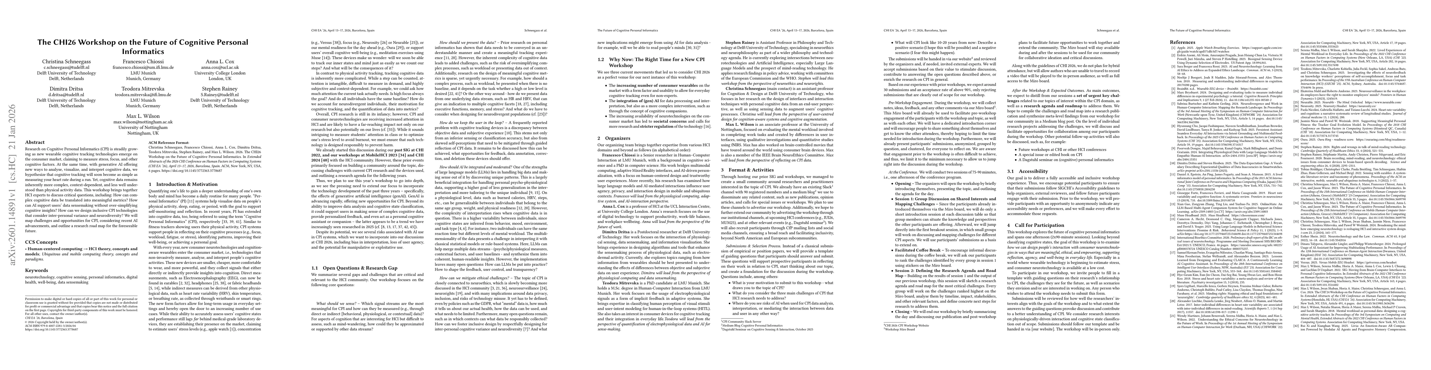 Thumbnail for The CHI26 Workshop on the Future of Cognitive Personal Informatics