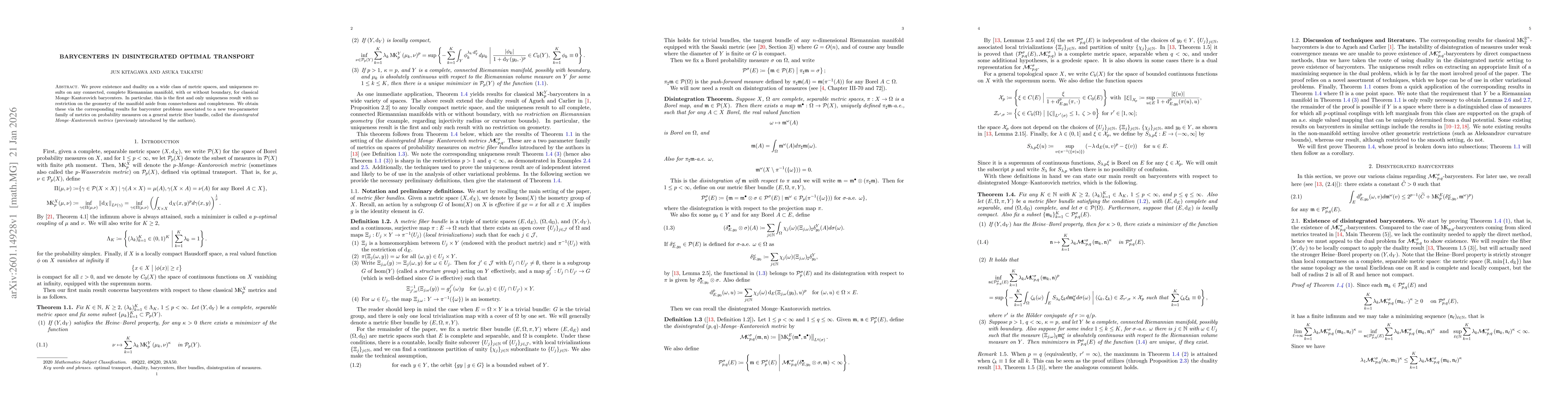 Thumbnail for Barycenters in Disintegrated optimal transport