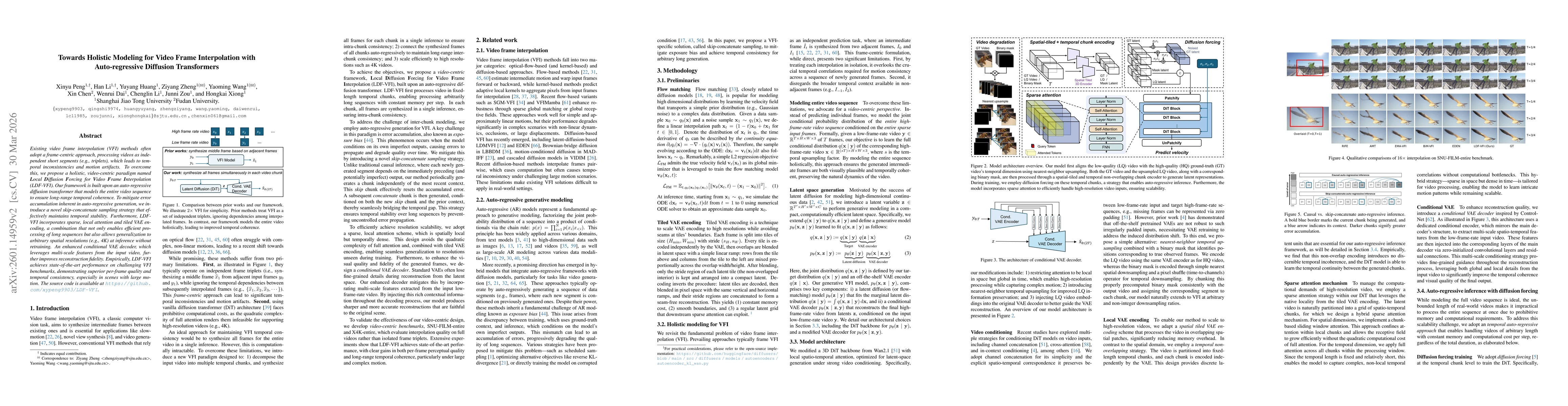 Thumbnail for Towards Holistic Modeling for Video Frame Interpolation with Auto-regressive Diffusion Transformers