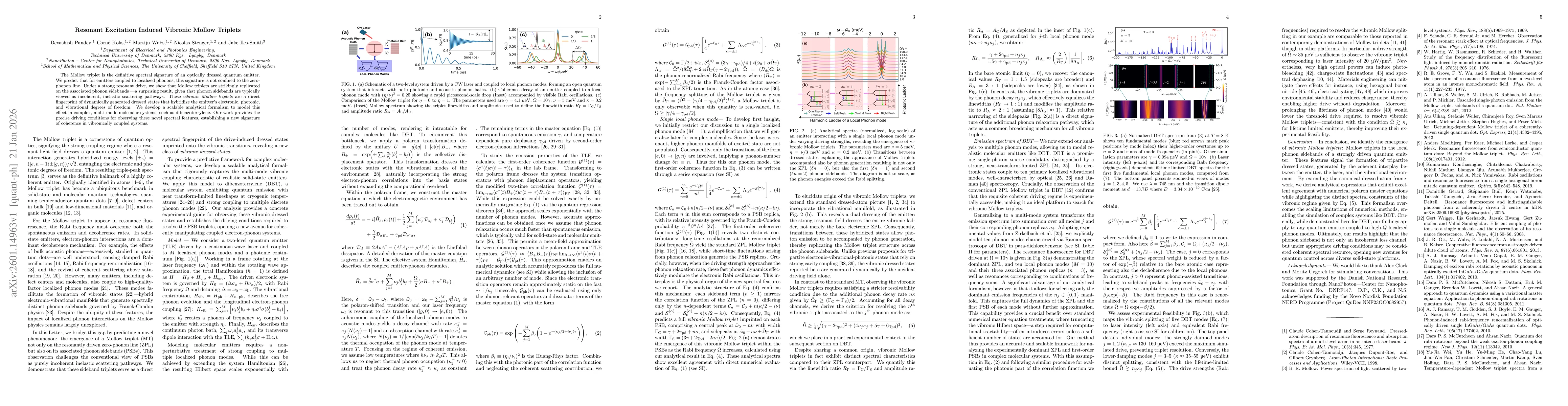 Thumbnail for Resonant Excitation Induced Vibronic Mollow Triplets