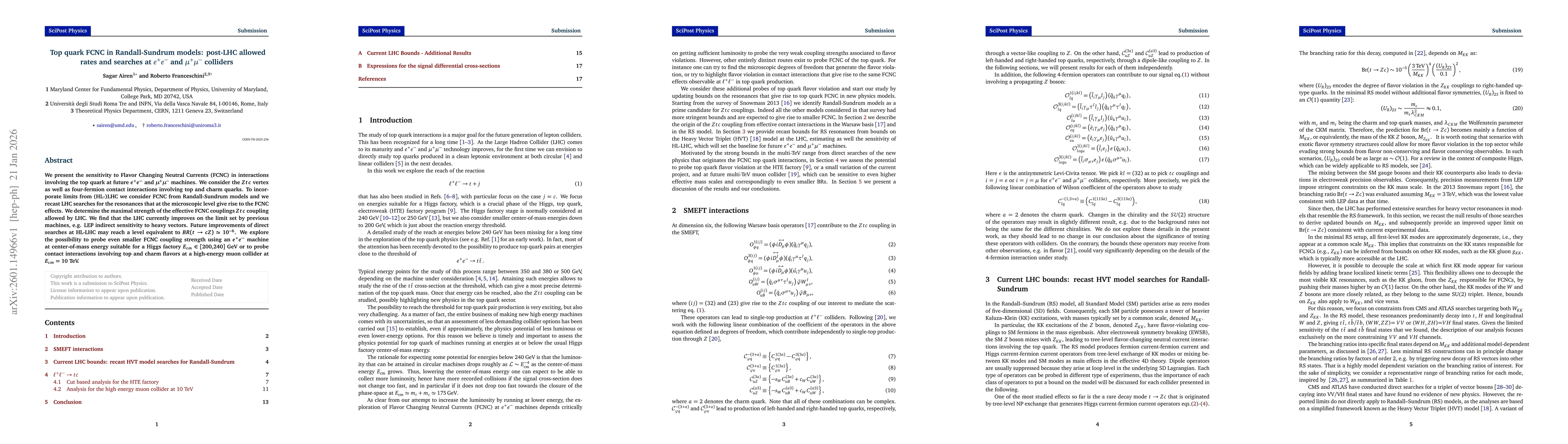Thumbnail for Top quark FCNC in Randall-Sundrum models: post-LHC allowed rates and searches at $e^+e^-$ and $μ^+ μ^-$ colliders