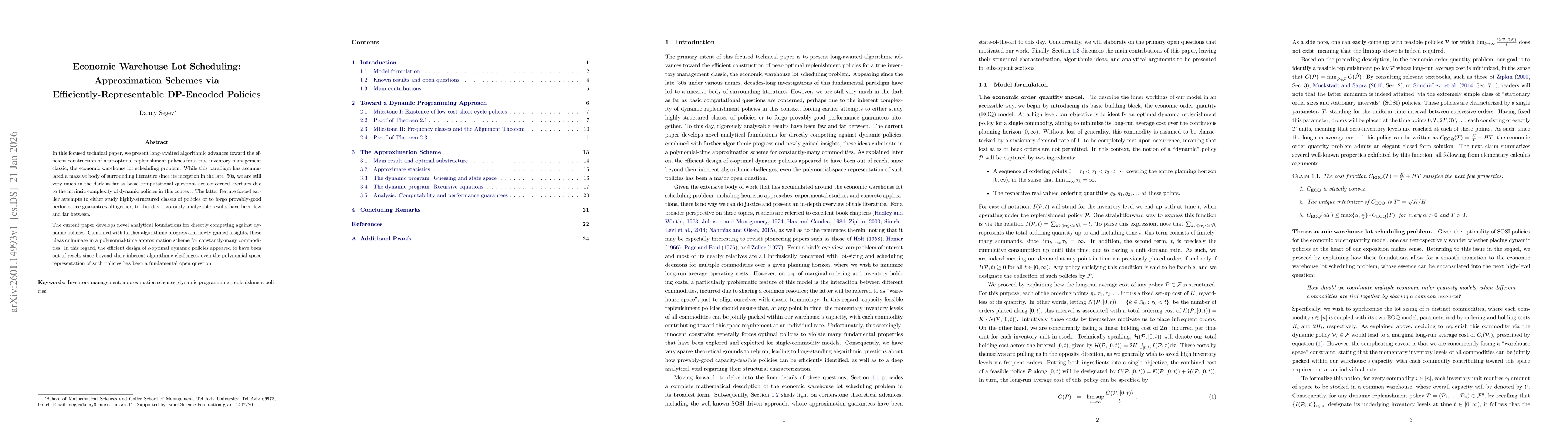Thumbnail for Economic Warehouse Lot Scheduling: Approximation Schemes via Efficiently-Representable DP-Encoded Policies