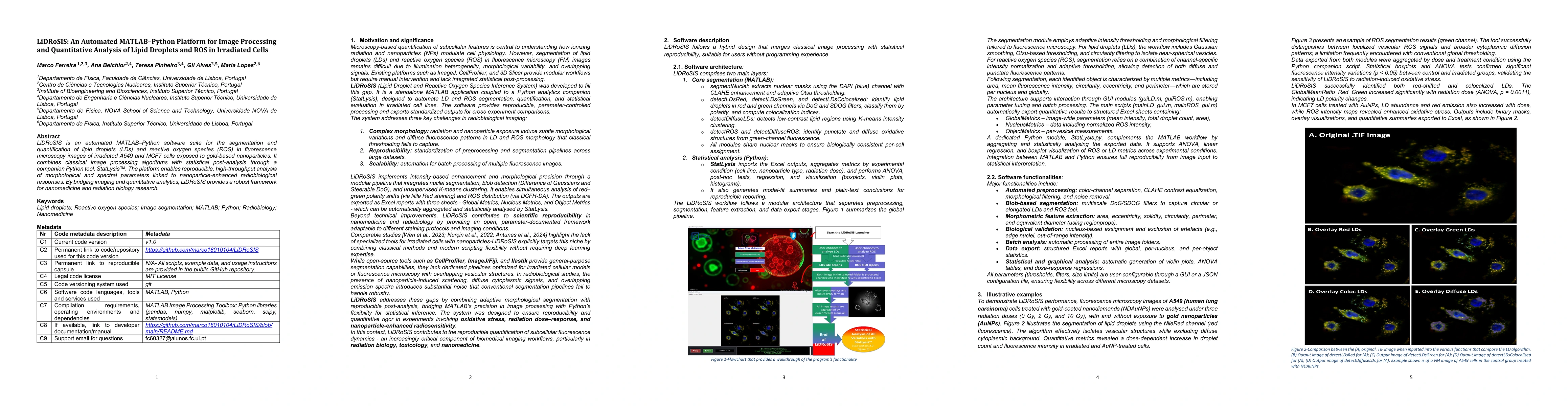 Thumbnail for LiDRoSIS: An Automated MATLAB-Python Platform for Image Processing and Quantitative Analysis of Lipid Droplets and ROS in Irradiated Cells