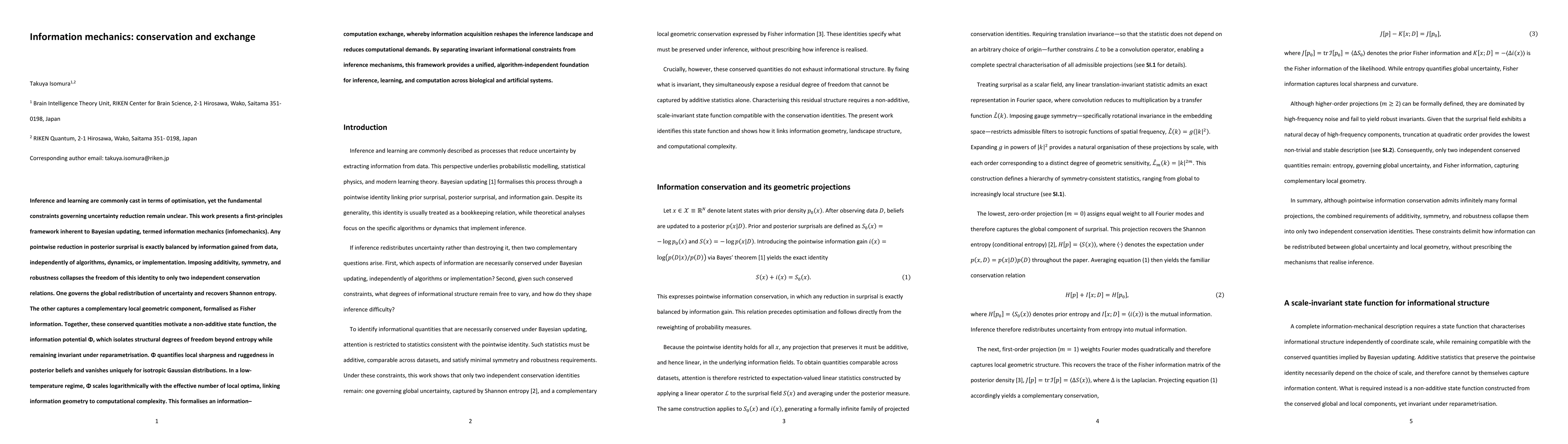 Thumbnail for Information mechanics: conservation and exchange