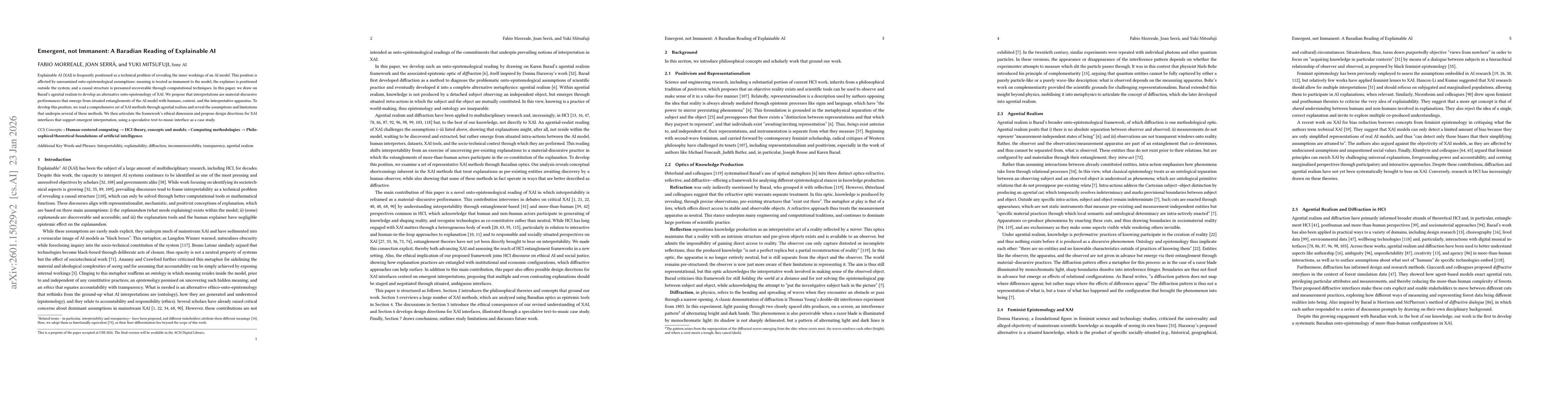 Thumbnail for Emergent, not Immanent: A Baradian Reading of Explainable AI
