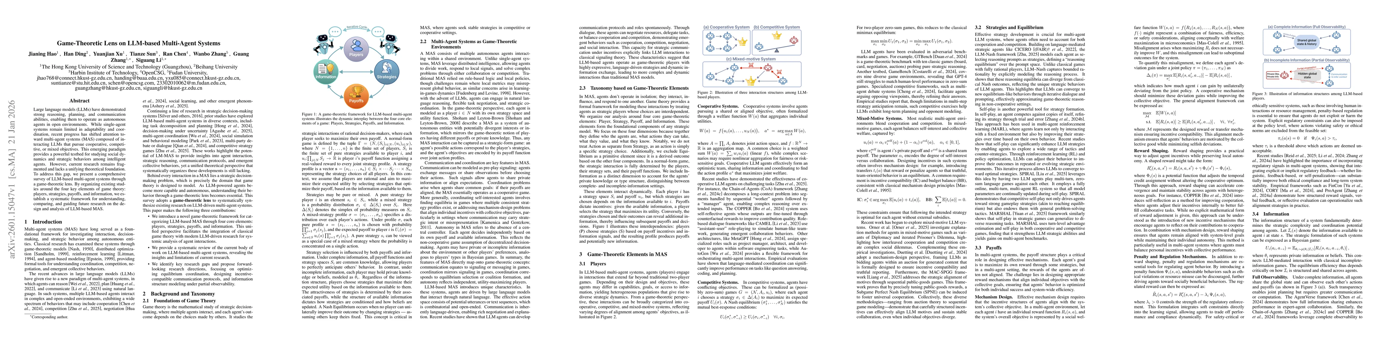 Thumbnail for Game-Theoretic Lens on LLM-based Multi-Agent Systems
