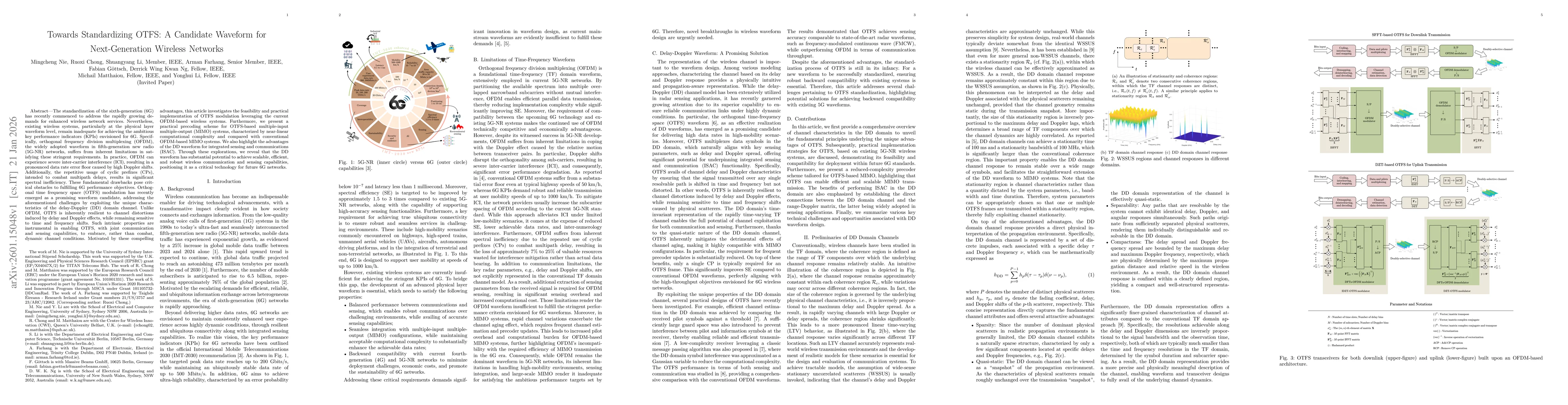 Thumbnail for Towards Standardizing OTFS: A Candidate Waveform for Next-Generation Wireless Networks