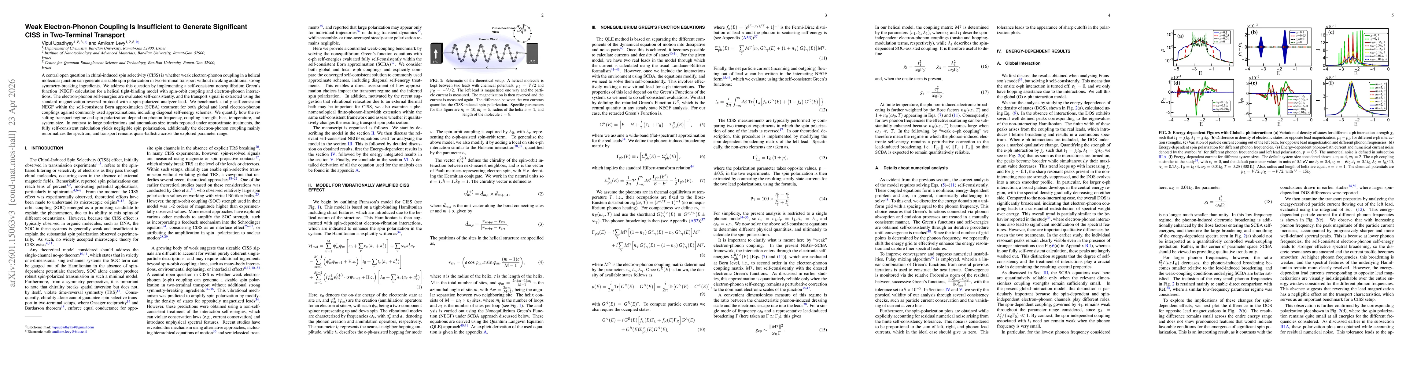 Thumbnail for Weak Electron-Phonon Coupling Is Insufficient to Generate Significant CISS in Two-Terminal Transport