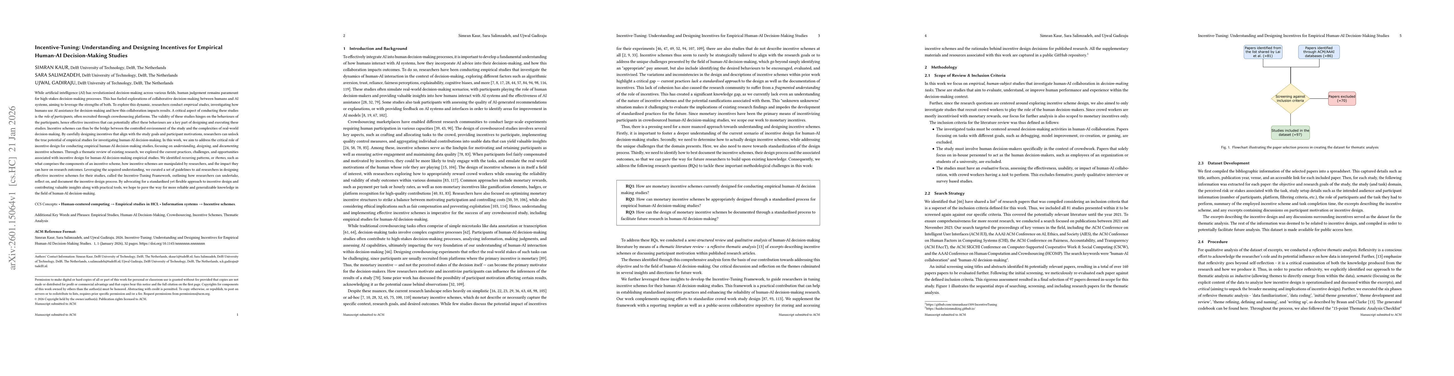 Thumbnail for Incentive-Tuning: Understanding and Designing Incentives for Empirical Human-AI Decision-Making Studies