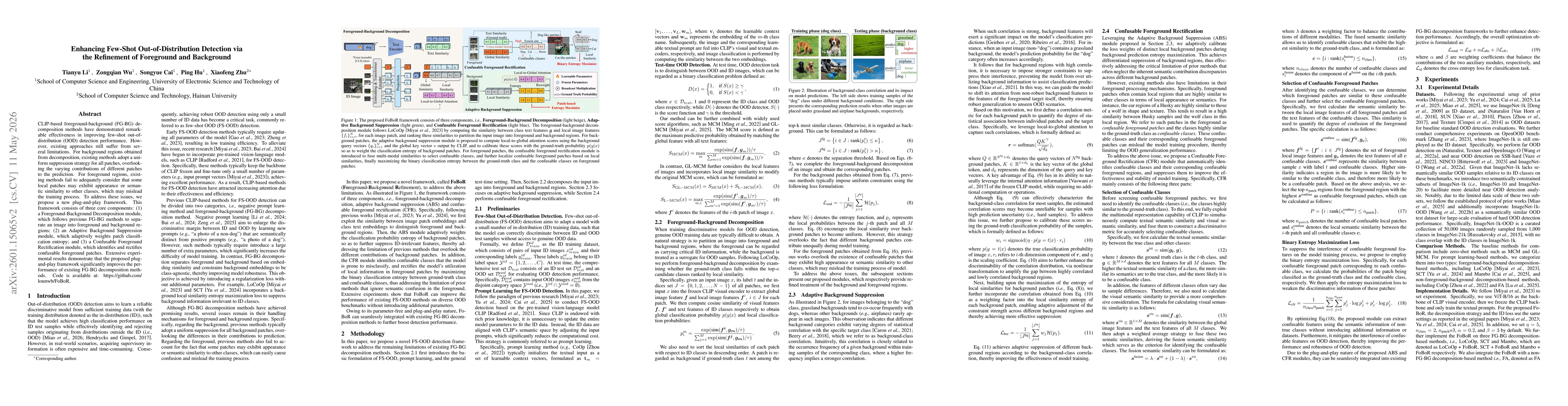 Thumbnail for Enhancing Few-Shot Out-of-Distribution Detection via the Refinement of Foreground and Background