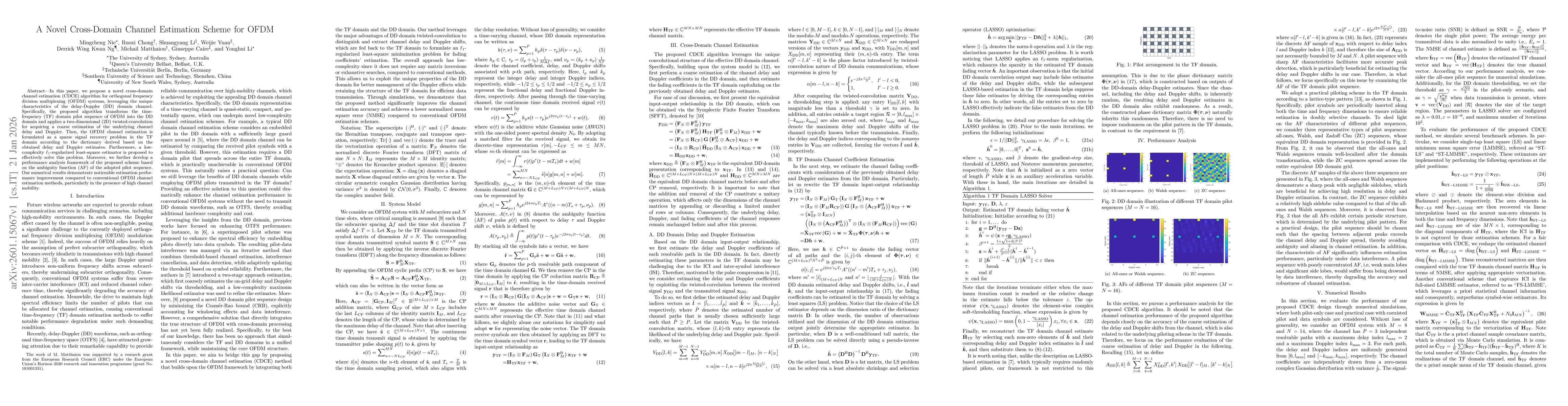 Thumbnail for A Novel Cross-Domain Channel Estimation Scheme for OFDM