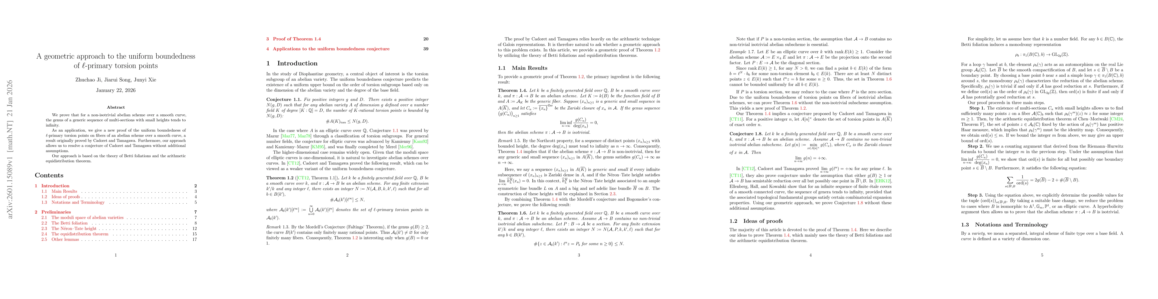 Thumbnail for A geometric approach to the uniform boundedness of $\ell$-primary torsion points