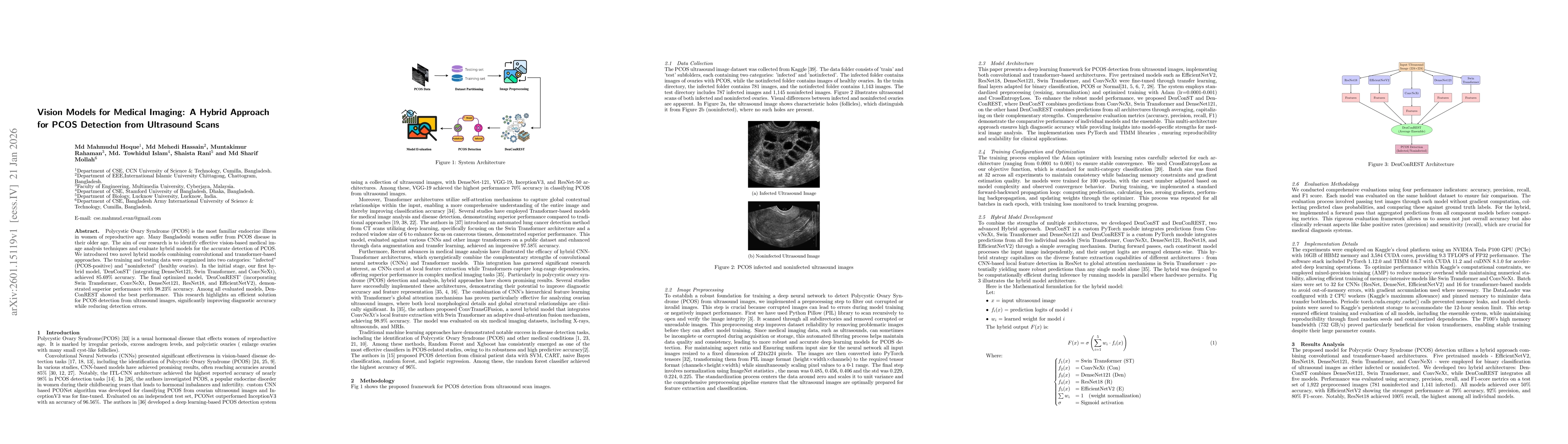 Thumbnail for Vision Models for Medical Imaging: A Hybrid Approach for PCOS Detection from Ultrasound Scans