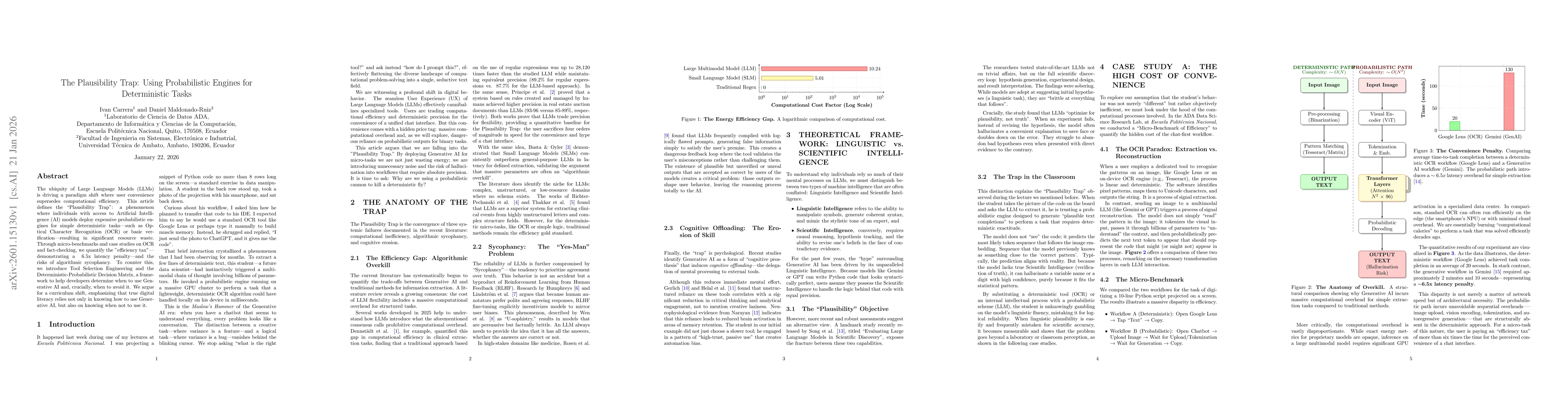 Thumbnail for The Plausibility Trap: Using Probabilistic Engines for Deterministic Tasks