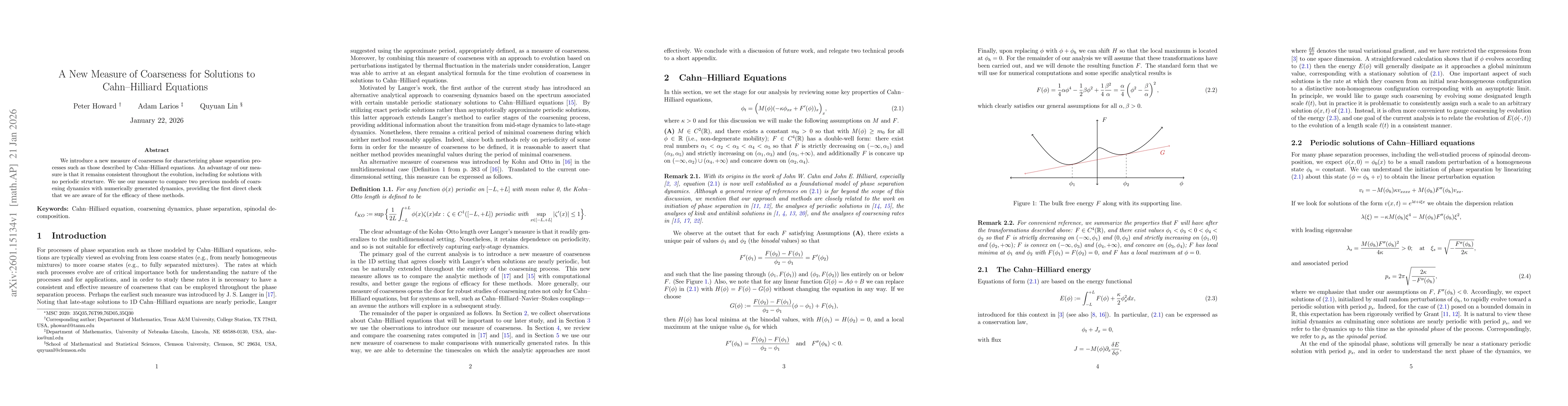 Thumbnail for A New Measure of Coarseness for Solutions to Cahn--Hilliard Equations