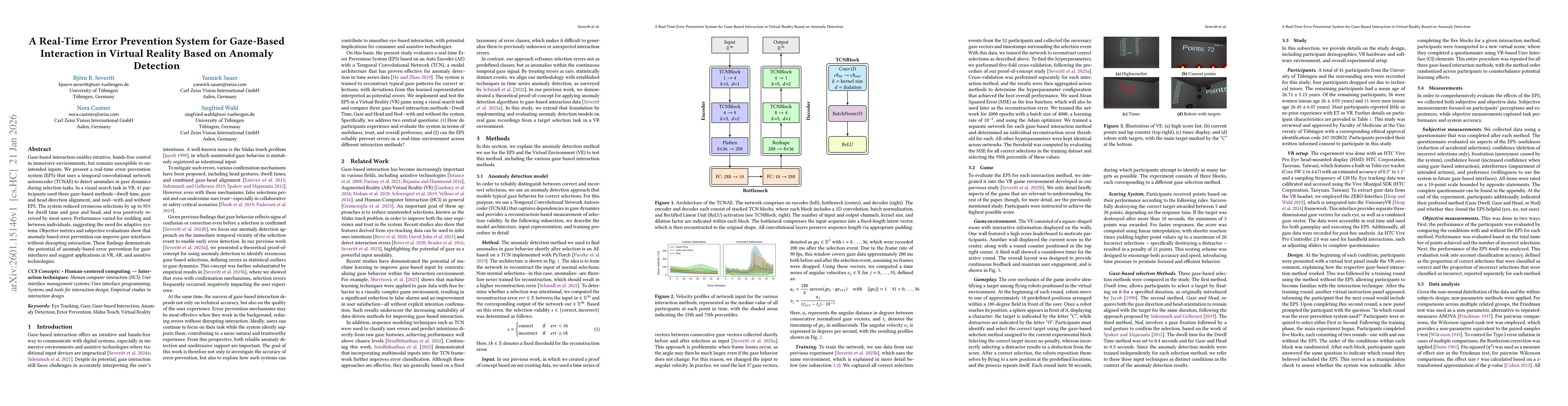 Thumbnail for A Real-Time Error Prevention System for Gaze-Based Interaction in Virtual Reality Based on Anomaly Detection